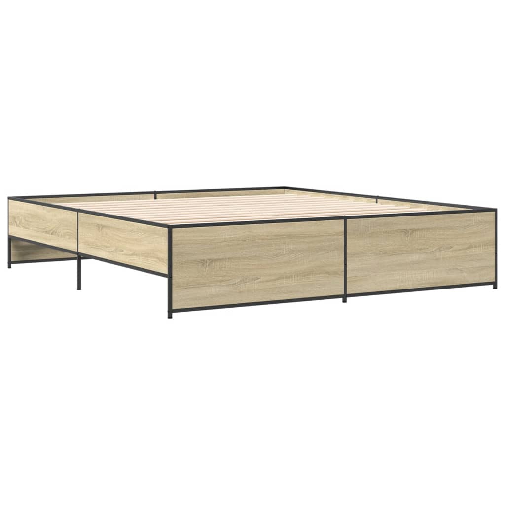 Cadre de lit sans matelas chêne sonoma 200x200 cm - XIOS