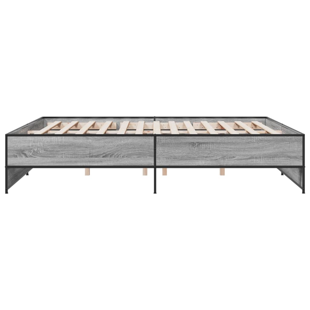 Cadre de lit sans matelas sonoma gris 200x200 cm - XIOS