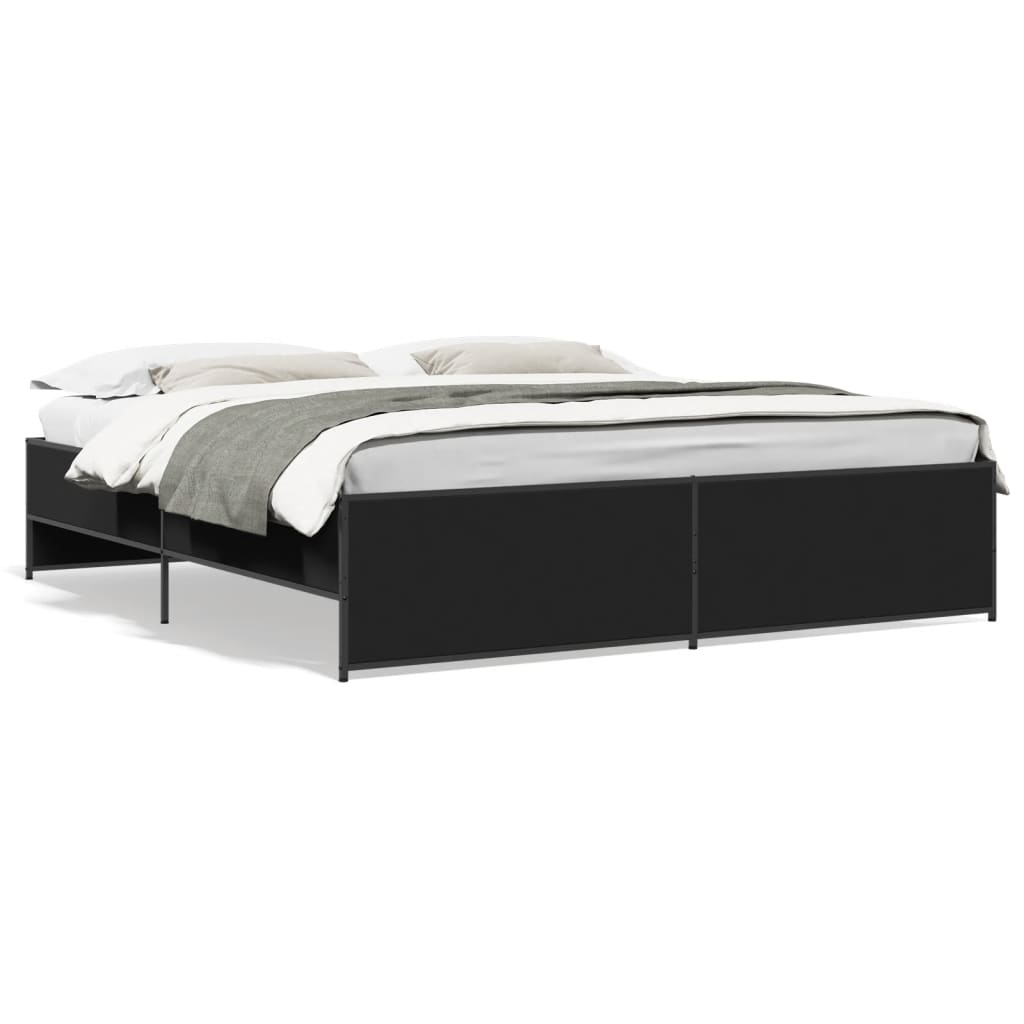 Cadre de lit sans matelas noir 180x200 cm - XIOS