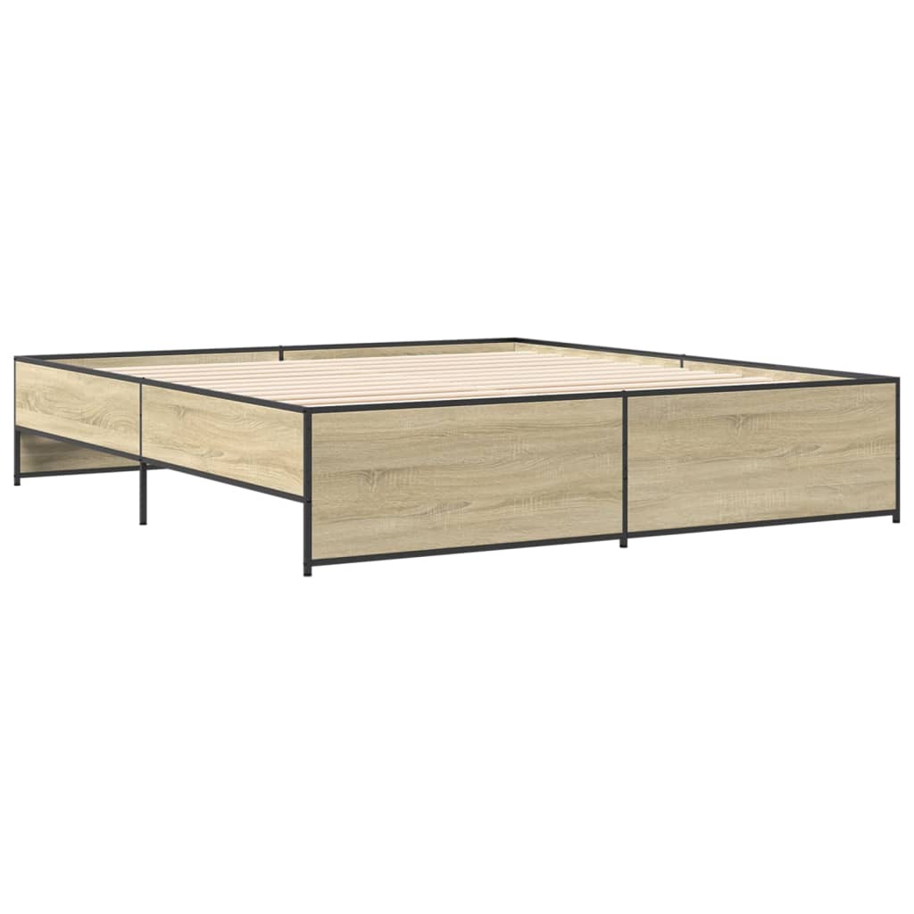 Cadre de lit sans matelas chêne sonoma 180x200 cm - XIOS
