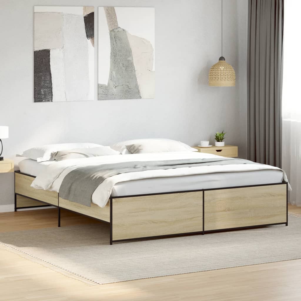 Cadre de lit sans matelas chêne sonoma 180x200 cm - XIOS