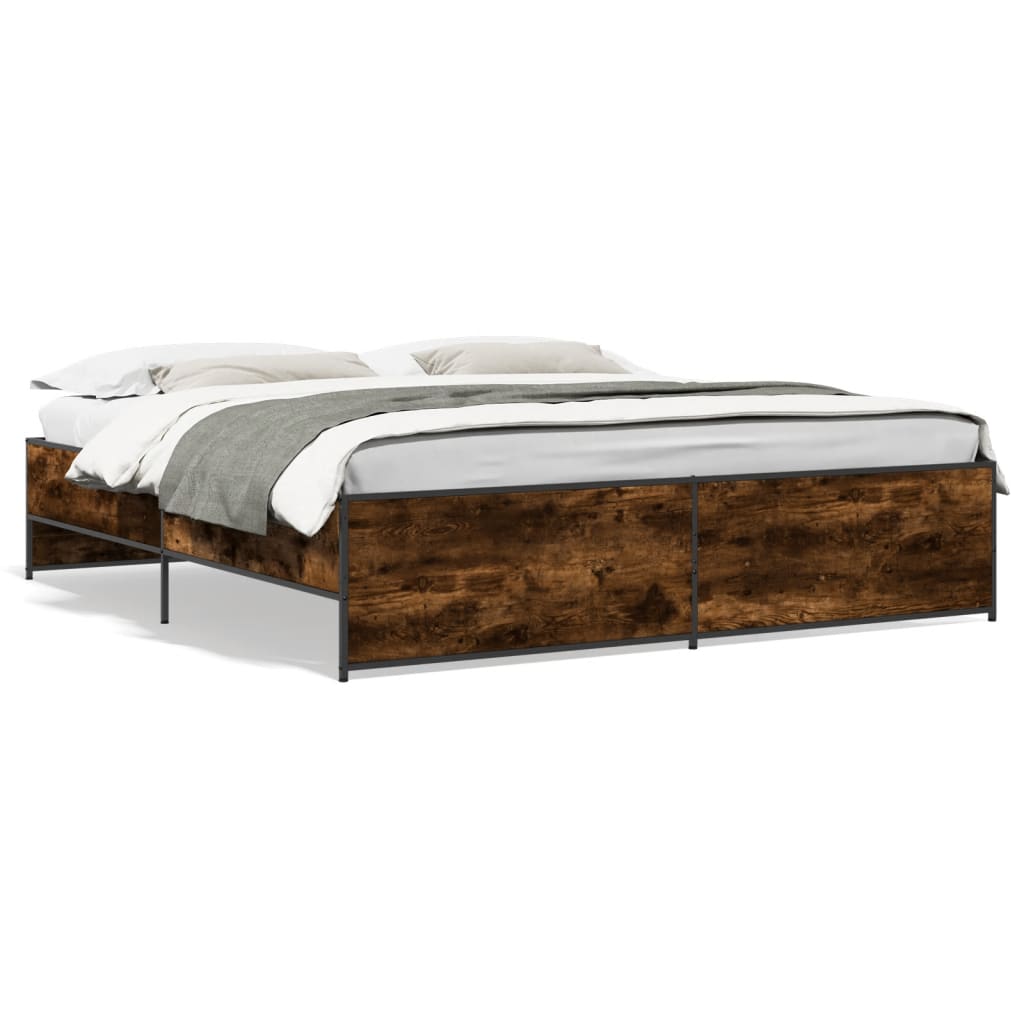 Cadre de lit sans matelas chêne fumé 180x200 cm - XIOS