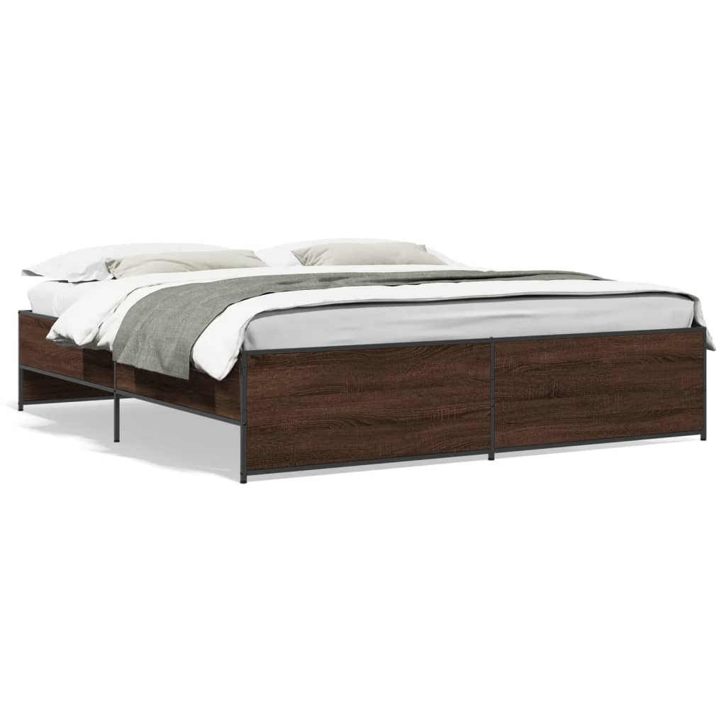 Cadre de lit sans matelas chêne marron 180x200 cm - XIOS