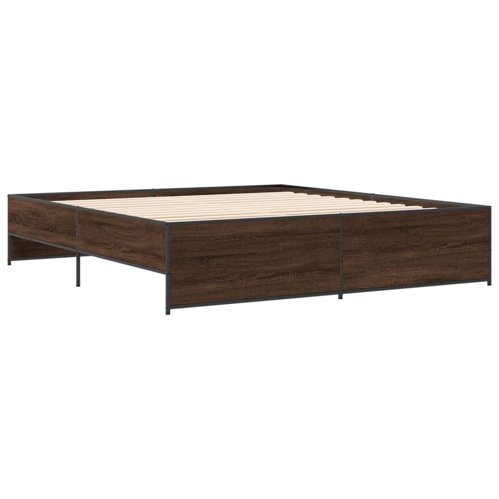 Cadre de lit sans matelas chêne marron 180x200 cm - XIOS