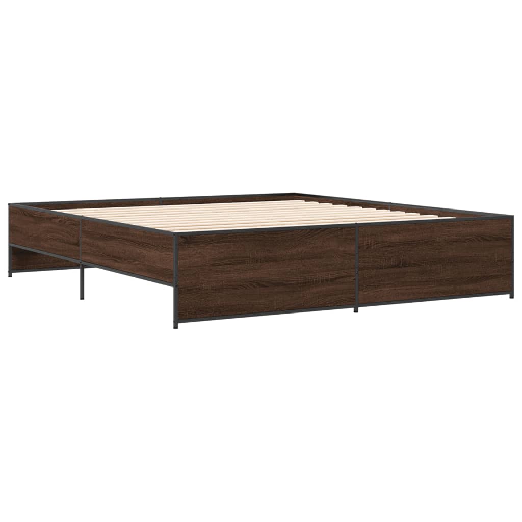 Cadre de lit sans matelas chêne marron 180x200 cm - XIOS