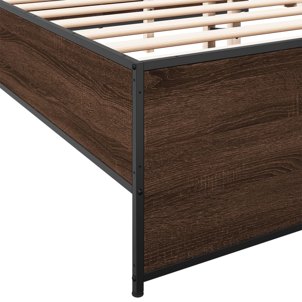 Cadre de lit sans matelas chêne marron 180x200 cm - XIOS