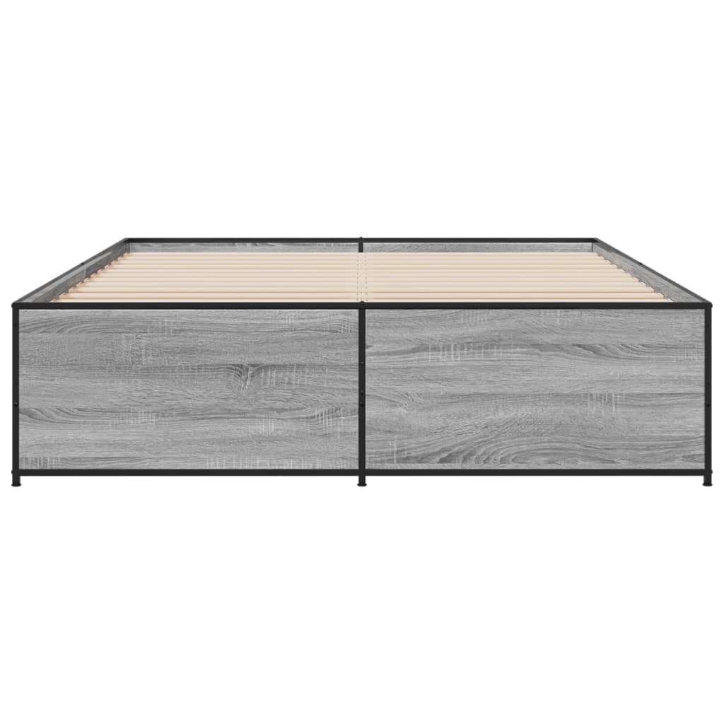Cadre de lit sans matelas sonoma gris 160x200 cm - XIOS