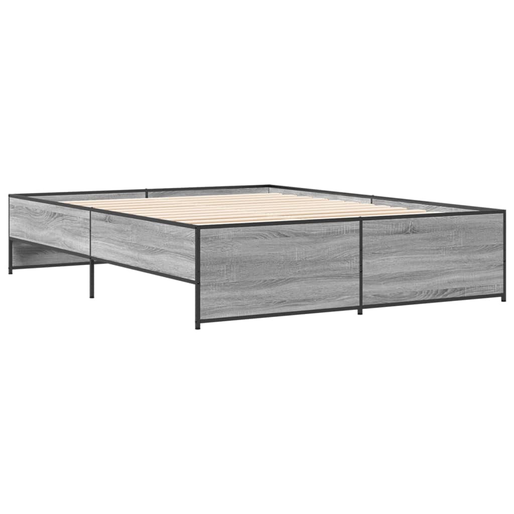Cadre de lit sans matelas sonoma gris 160x200 cm - XIOS