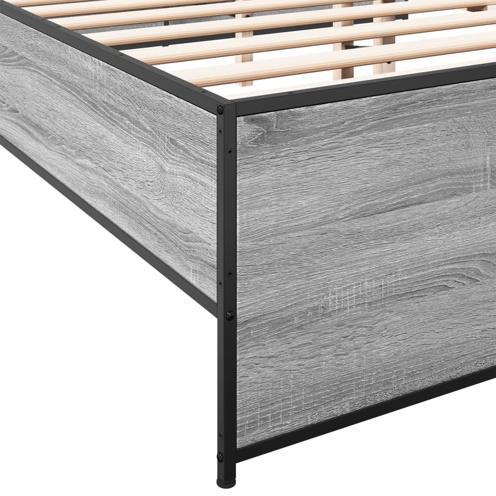 Cadre de lit sans matelas sonoma gris 160x200 cm - XIOS