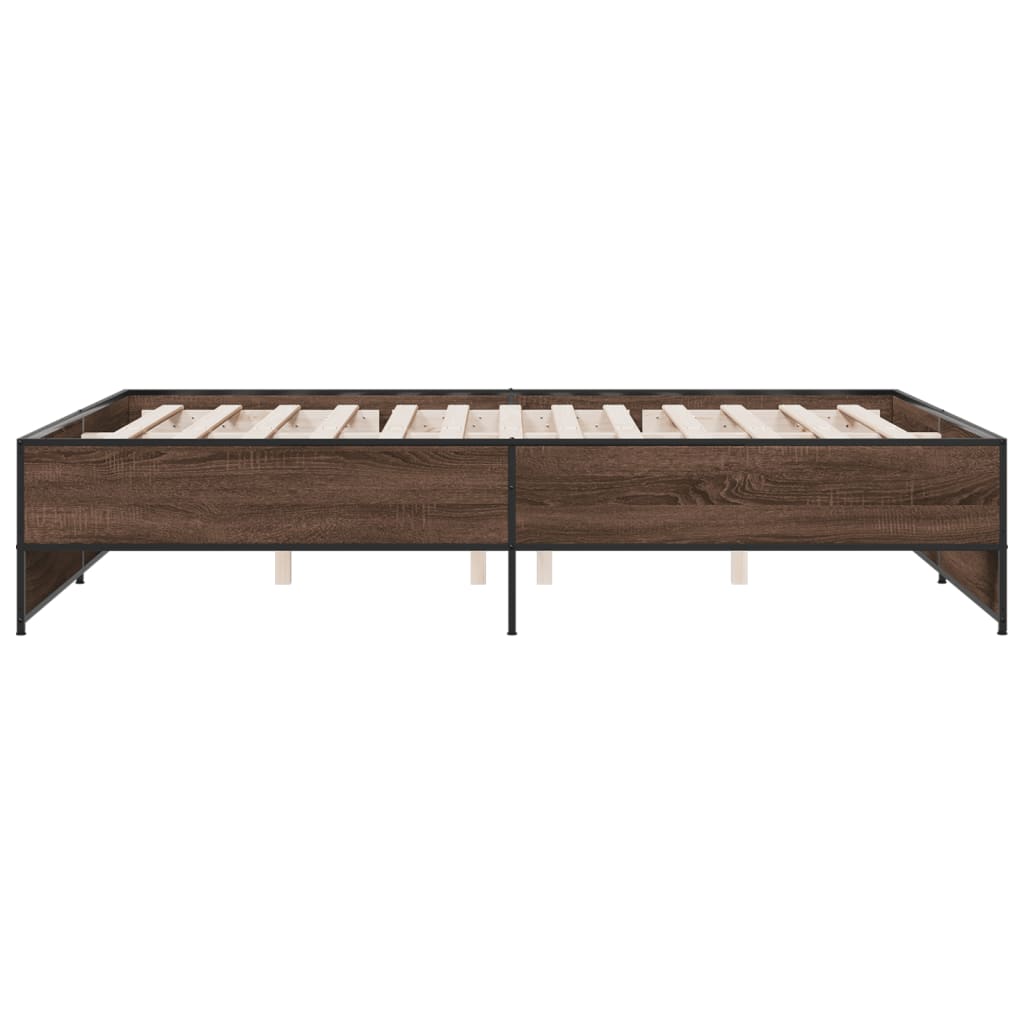 Cadre de lit sans matelas chêne marron 160x200 cm - XIOS