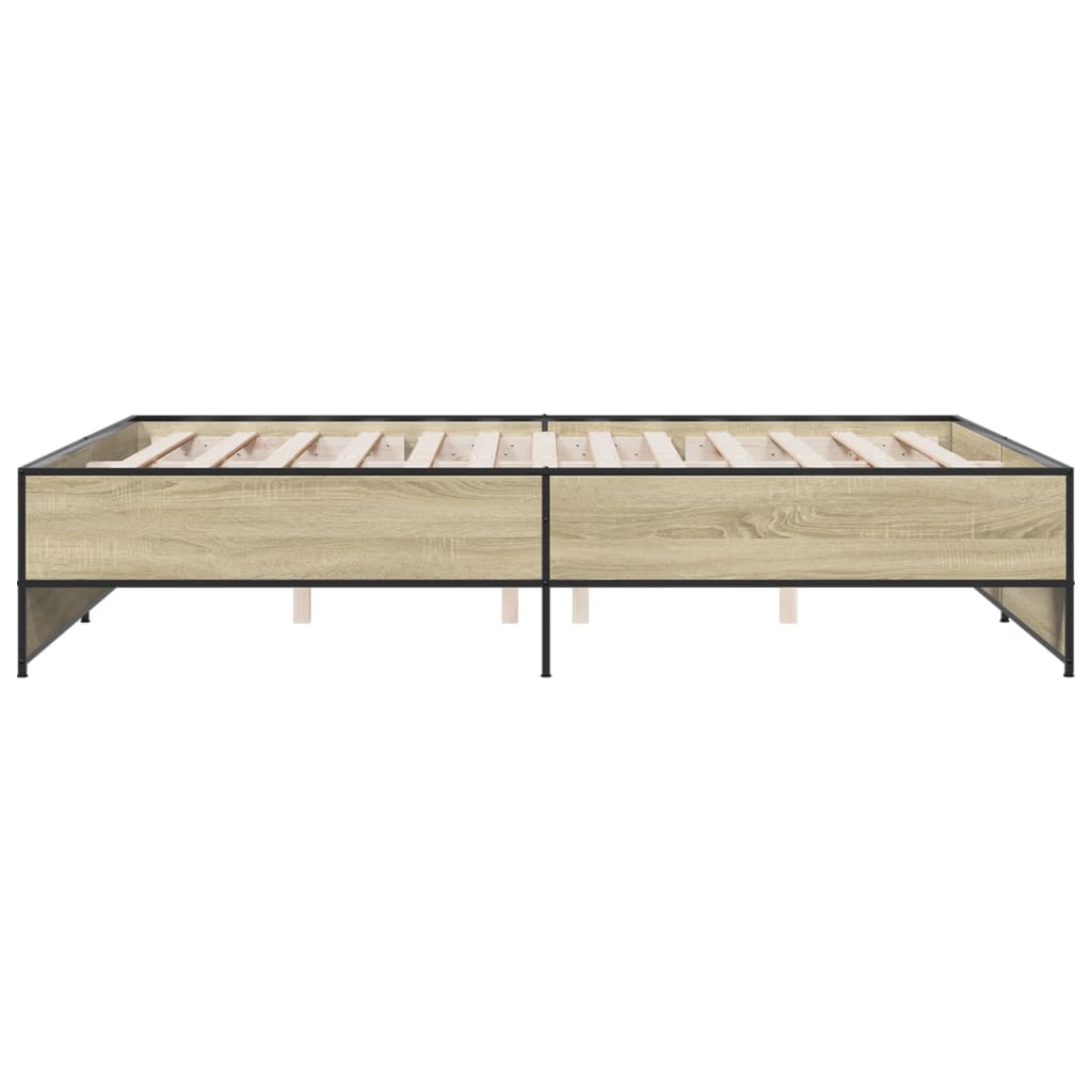 Cadre de lit sans matelas chêne sonoma 150x200 cm - XIOS