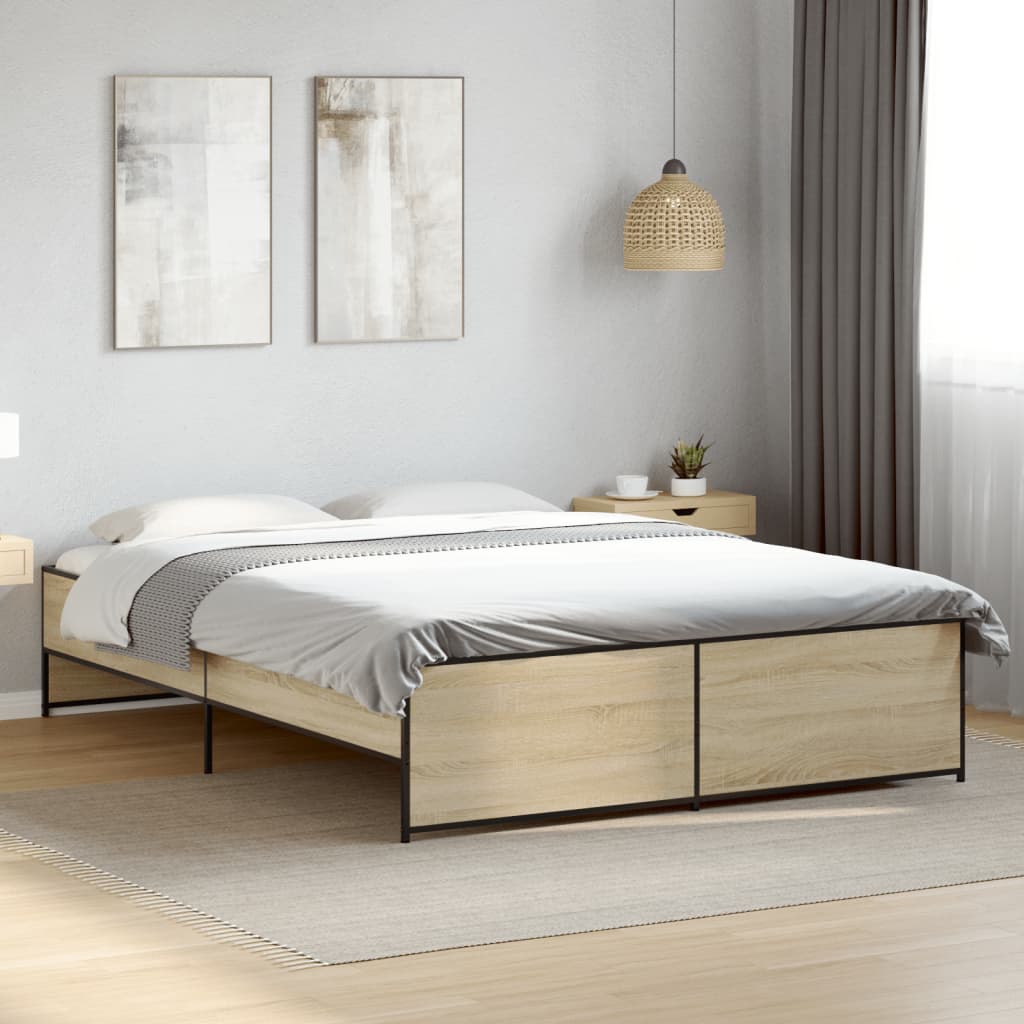 Cadre de lit sans matelas chêne sonoma 150x200 cm - XIOS