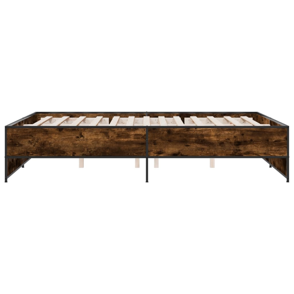 Cadre de lit sans matelas chêne fumé 150x200 cm - XIOS
