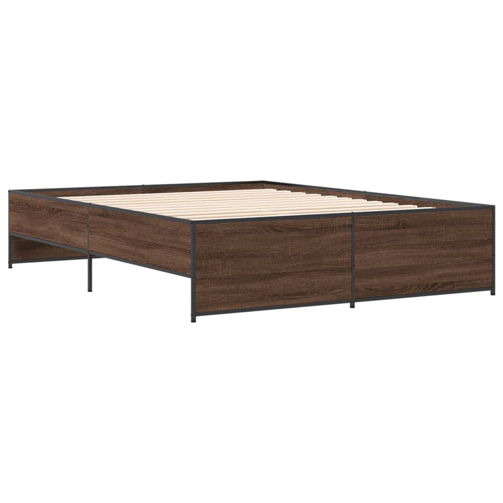Cadre de lit sans matelas chêne marron 150x200 cm - XIOS