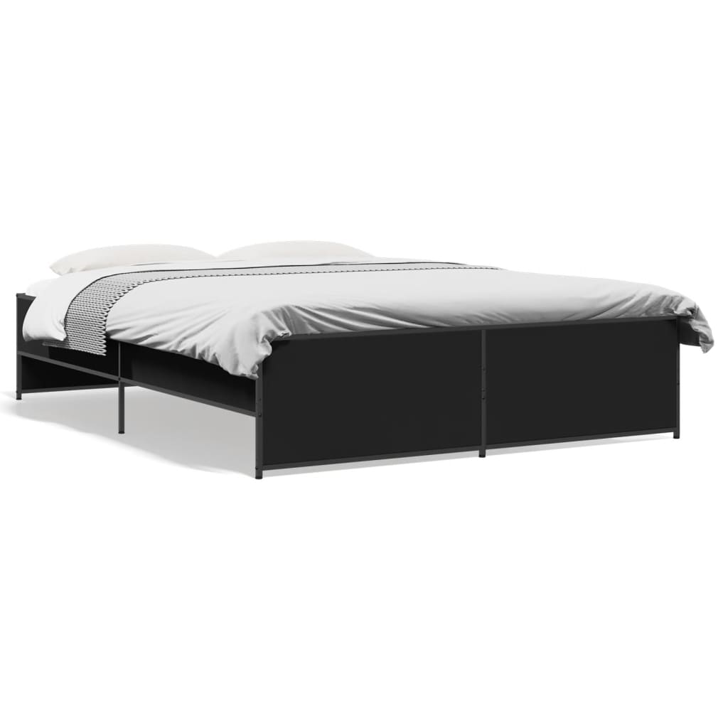 Cadre de lit sans matelas noir 140x200 cm - XIOS