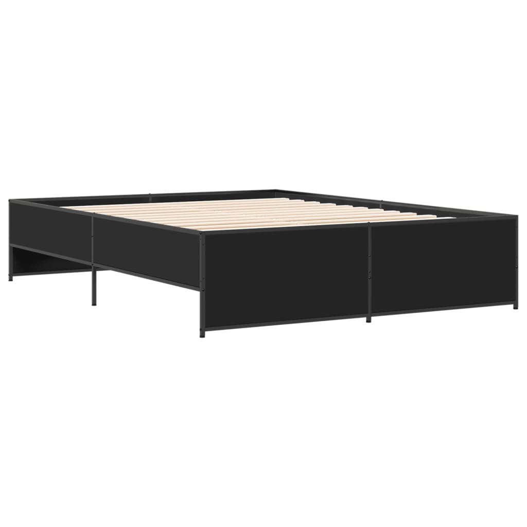 Cadre de lit sans matelas noir 140x200 cm - XIOS