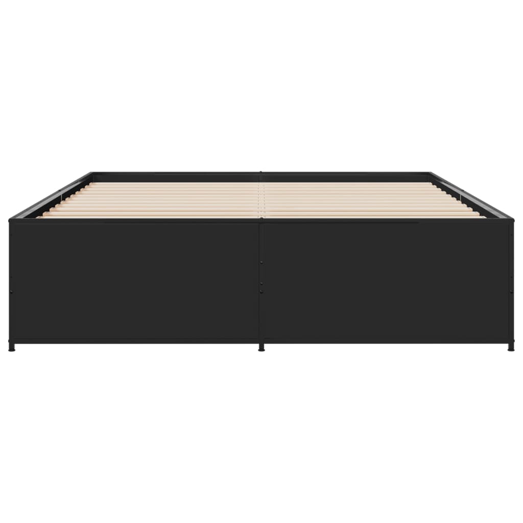 Cadre de lit sans matelas noir 140x200 cm - XIOS