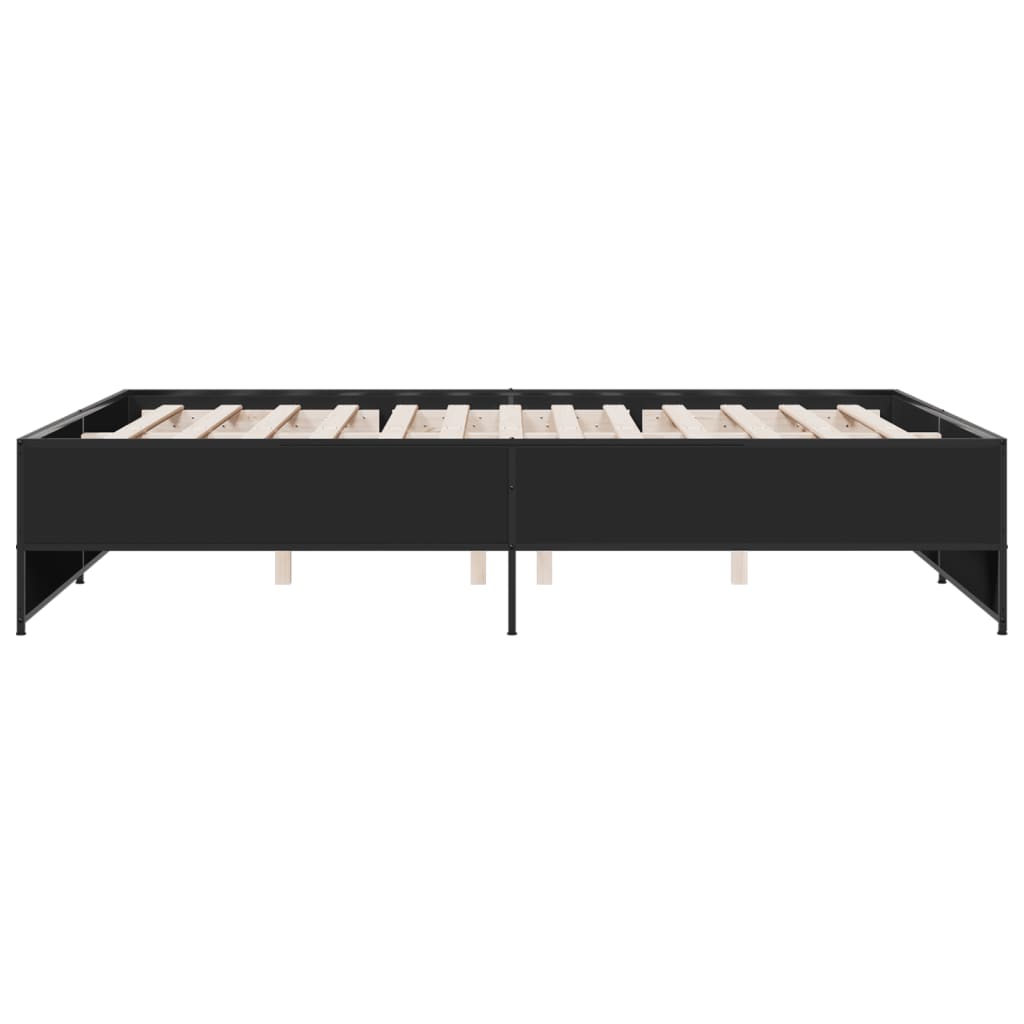 Cadre de lit sans matelas noir 140x200 cm - XIOS