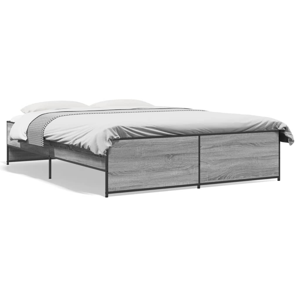 Cadre de lit sans matelas sonoma gris 140x200 cm - XIOS