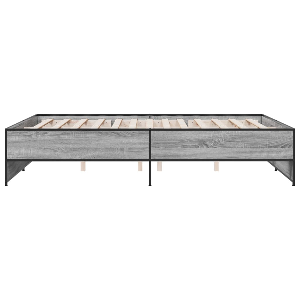 Cadre de lit sans matelas sonoma gris 140x200 cm - XIOS