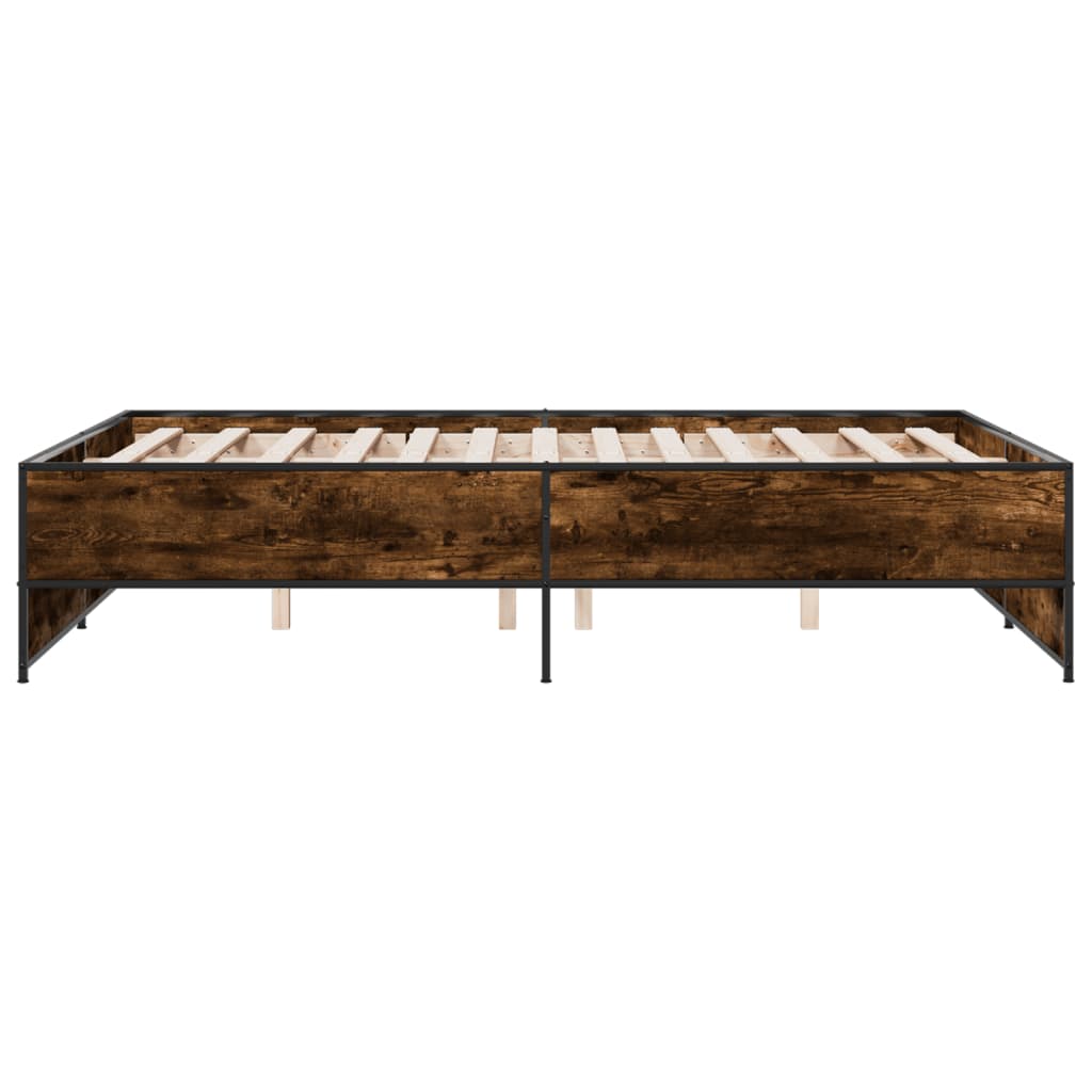 Cadre de lit sans matelas chêne fumé 120x200 cm - XIOS