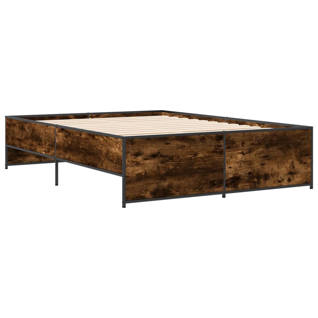 Cadre de lit sans matelas chêne fumé 140x190 cm - XIOS