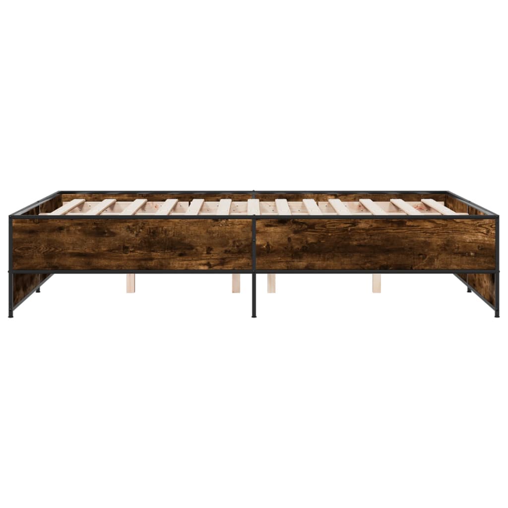 Cadre de lit sans matelas chêne fumé 140x190 cm - XIOS