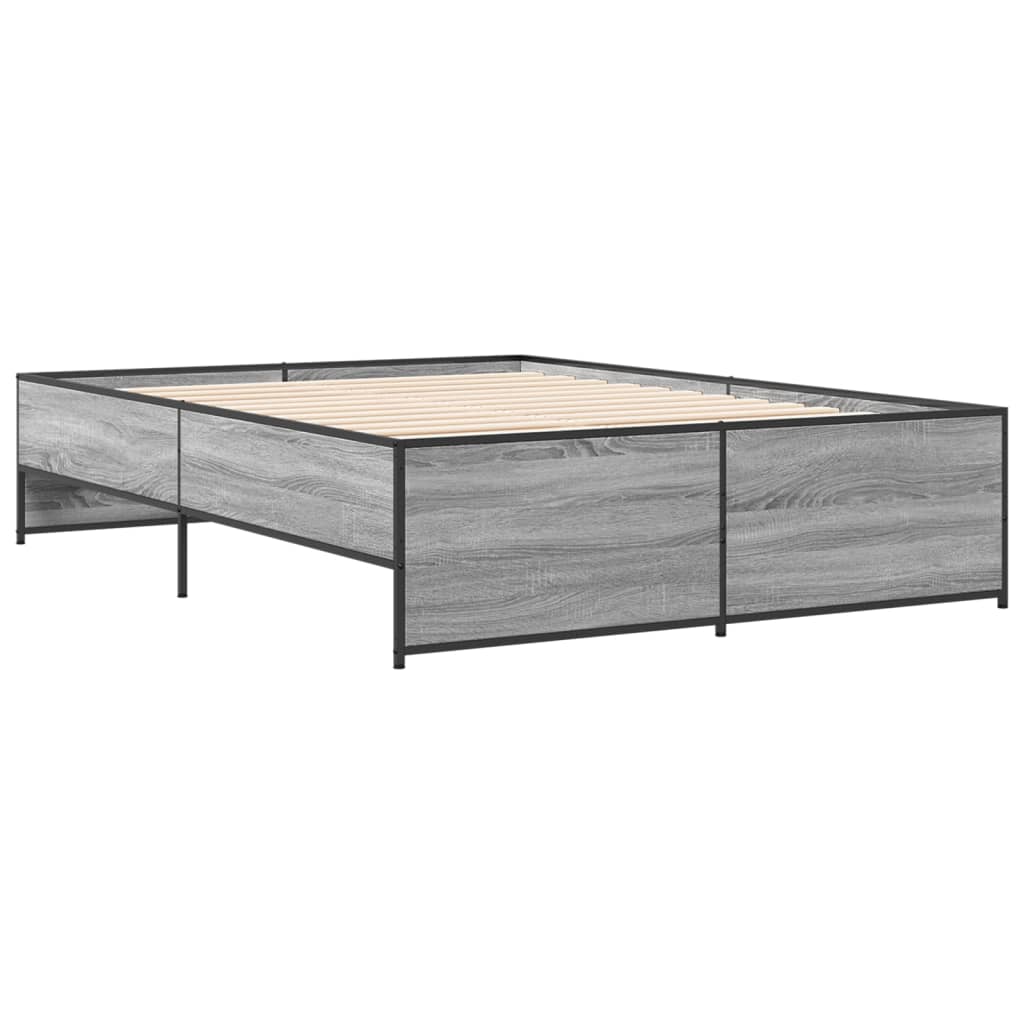 Cadre de lit sans matelas sonoma gris 140x190 cm - XIOS