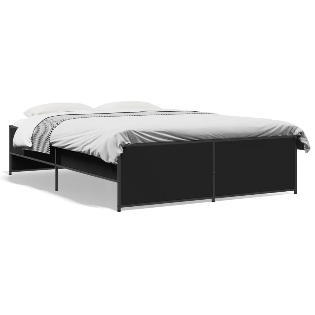 Cadre de lit sans matelas noir 135x190 cm - XIOS