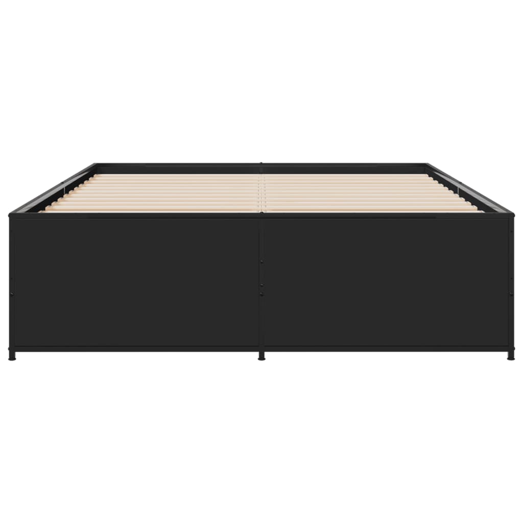 Cadre de lit sans matelas noir 135x190 cm - XIOS