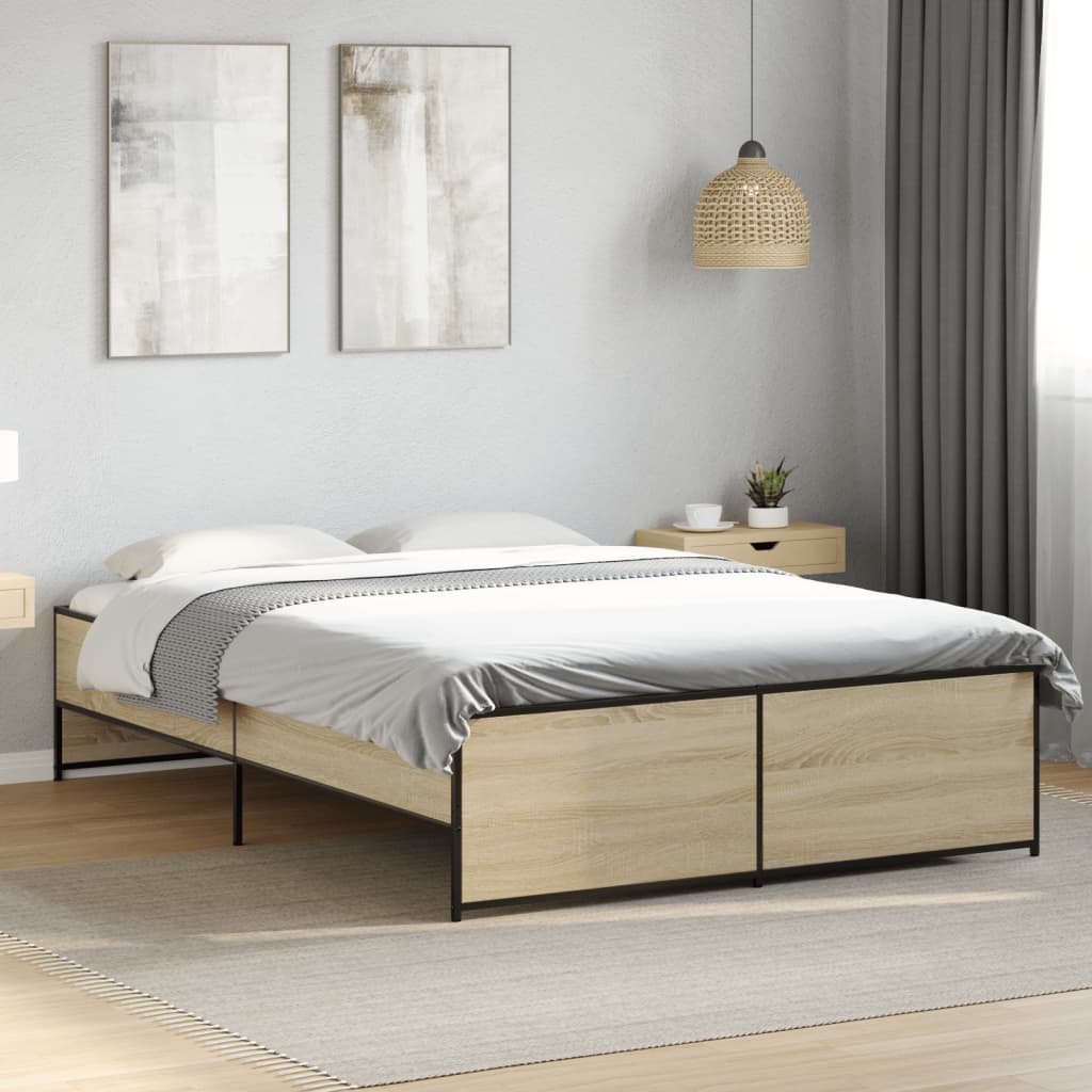 Cadre de lit sans matelas chêne sonoma 135x190 cm - XIOS