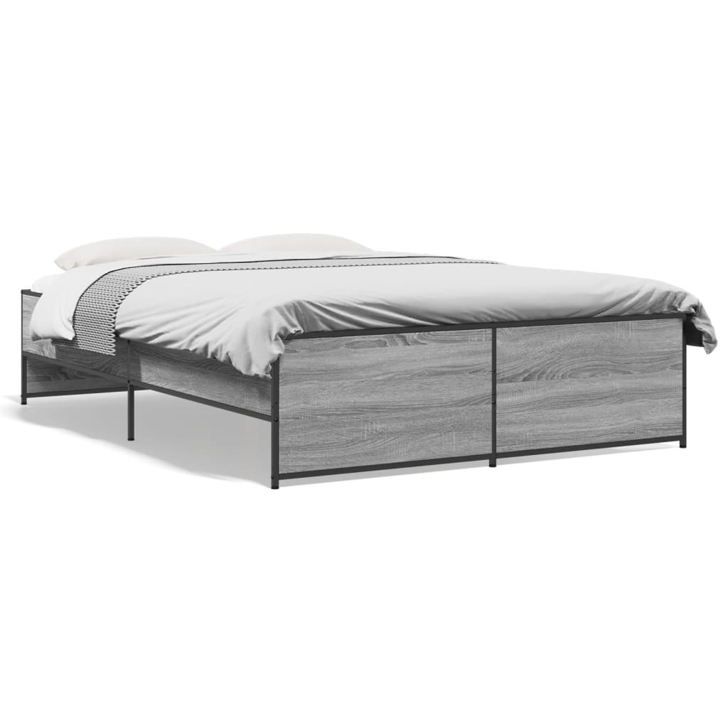 Cadre de lit sans matelas sonoma gris 135x190 cm - XIOS