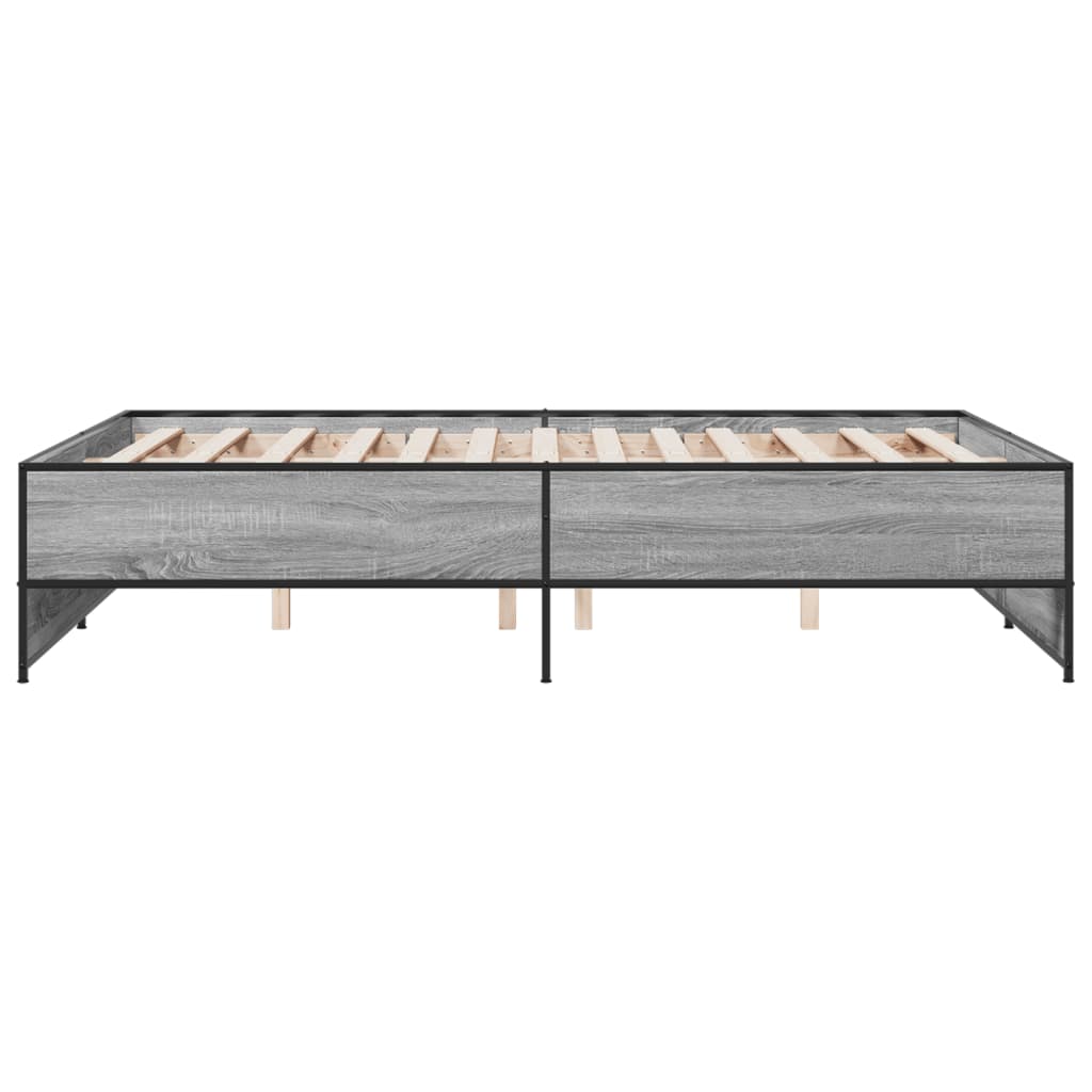Cadre de lit sans matelas sonoma gris 135x190 cm - XIOS