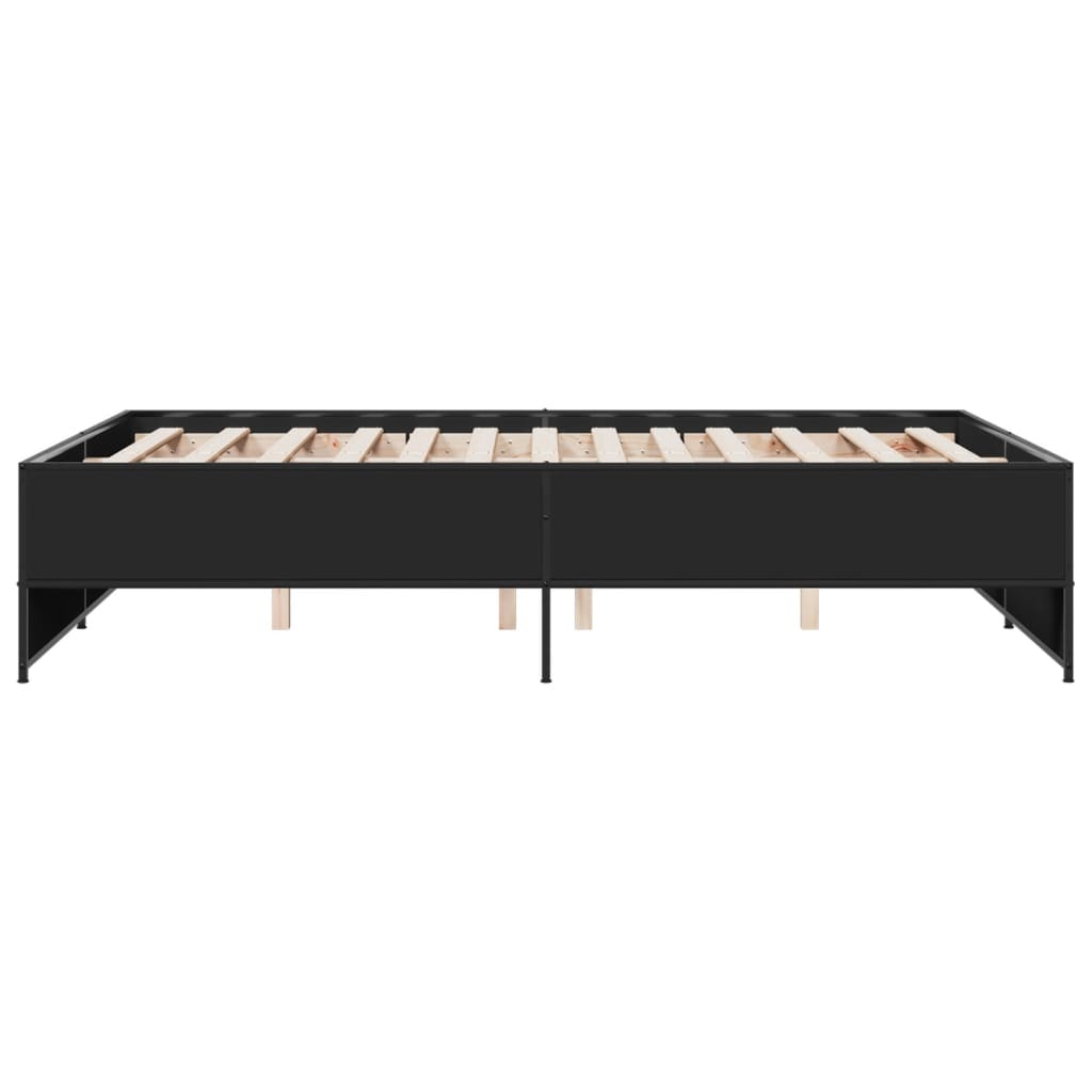 Cadre de lit sans matelas noir 120x190 cm - XIOS