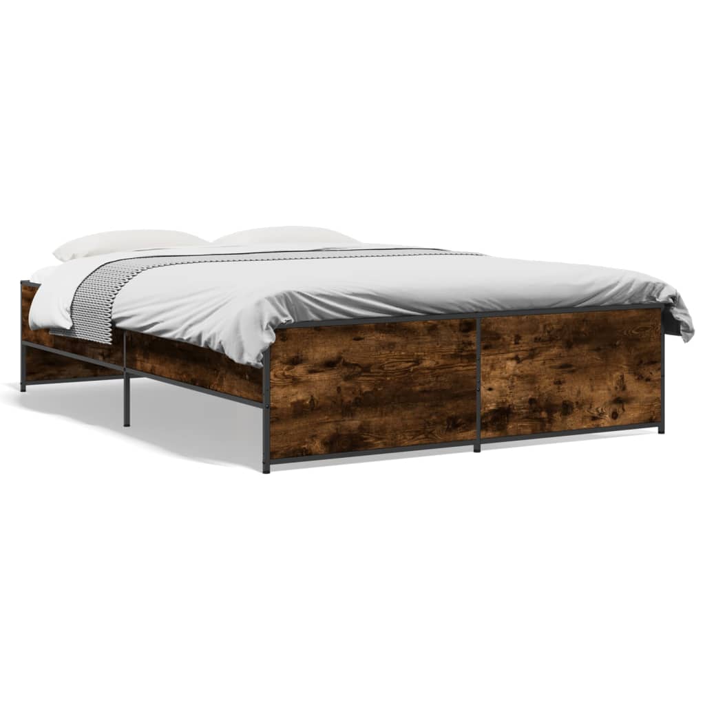 Cadre de lit sans matelas chêne fumé 120x190 cm - XIOS