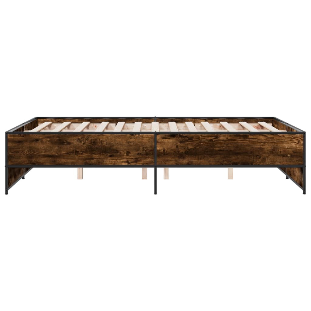 Cadre de lit sans matelas chêne fumé 120x190 cm - XIOS