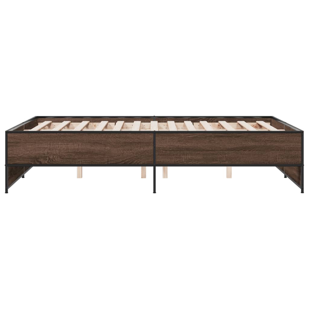 Cadre de lit sans matelas chêne marron 120x190 cm - XIOS