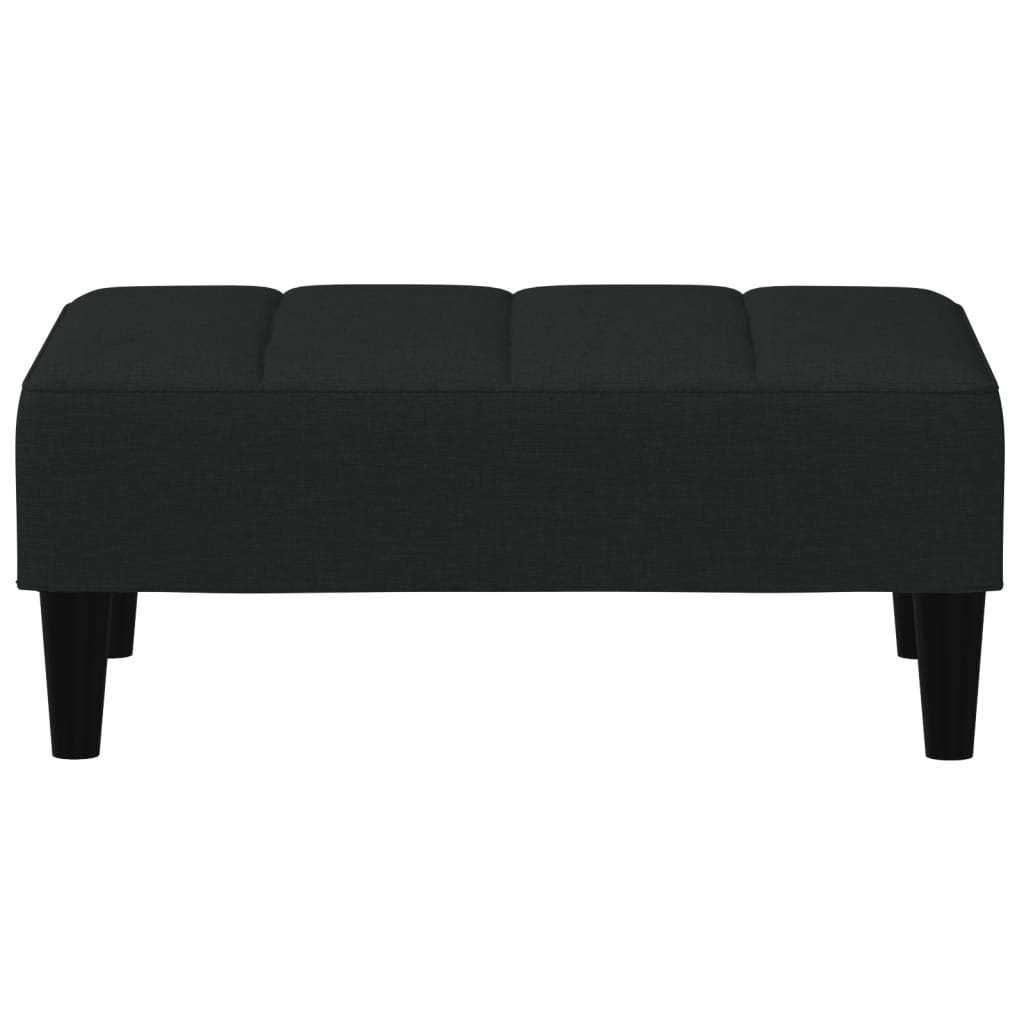 Repose-pied noir 77x55x31 cm velours - XIOS
