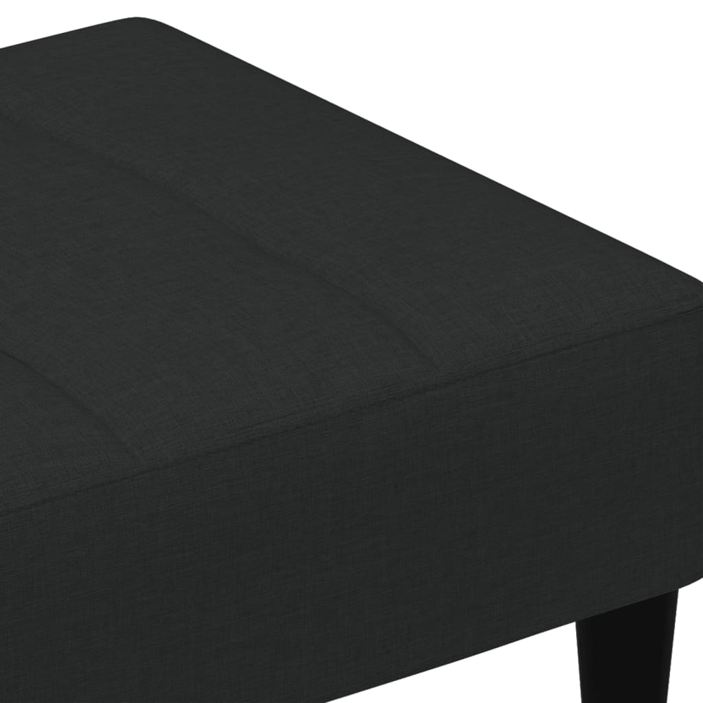 Repose-pied noir 77x55x31 cm velours - XIOS