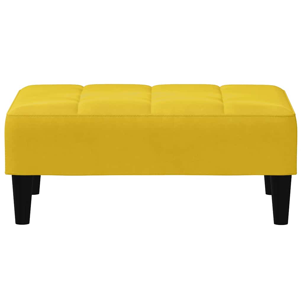 Repose-pied jaune 77x55x31 cm velours - XIOS