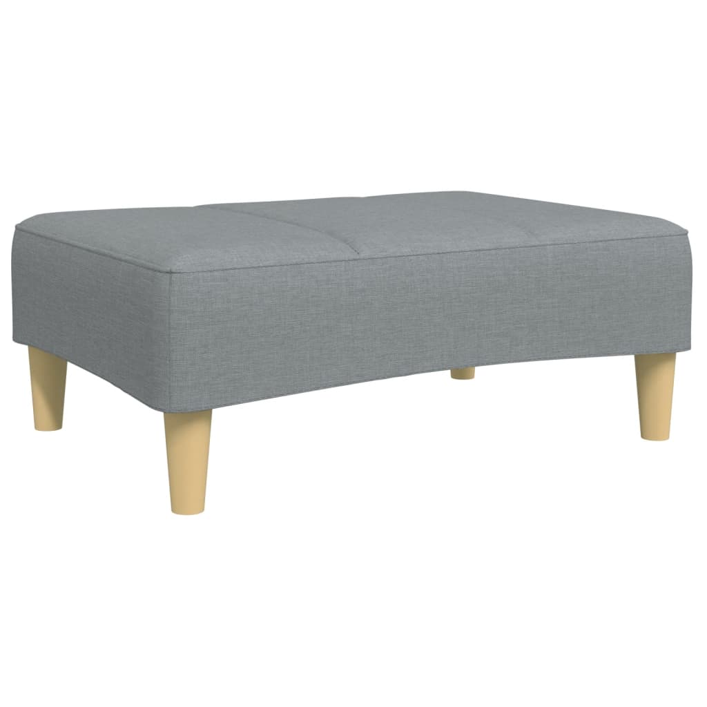Repose-pied gris clair 77x55x31 cm tissu