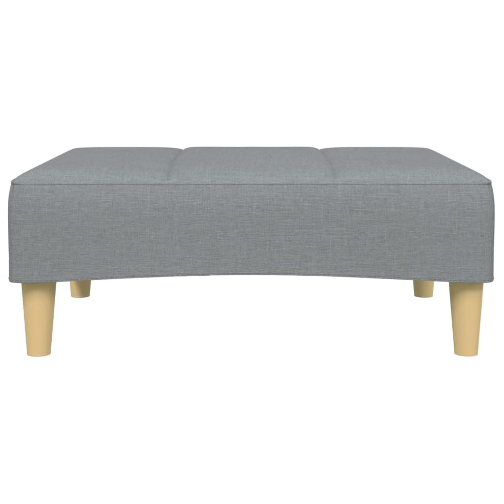 Repose-pied gris clair 77x55x31 cm tissu - XIOS