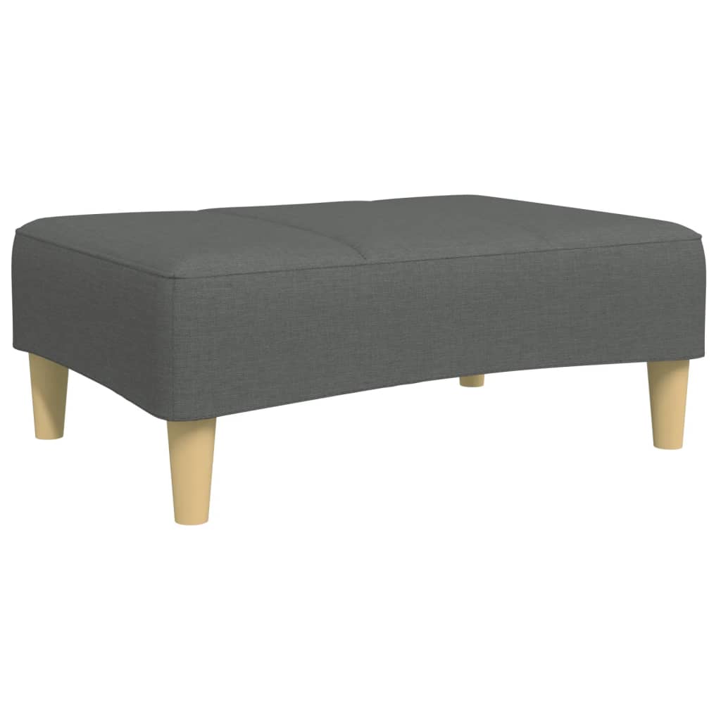Repose-pied gris foncé 77x55x31 cm tissu