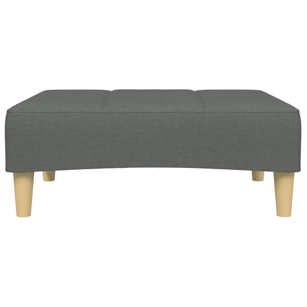 Repose-pied gris foncé 77x55x31 cm tissu XIOS