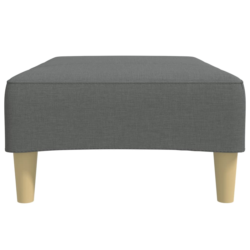 Repose-pied gris foncé 77x55x31 cm tissu XIOS