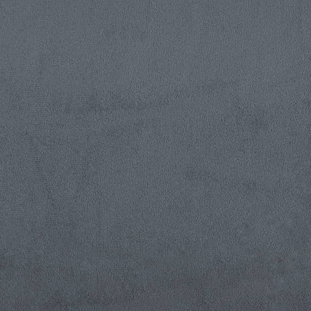 Repose-pied gris foncé 77x55x31 cm velours XIOS