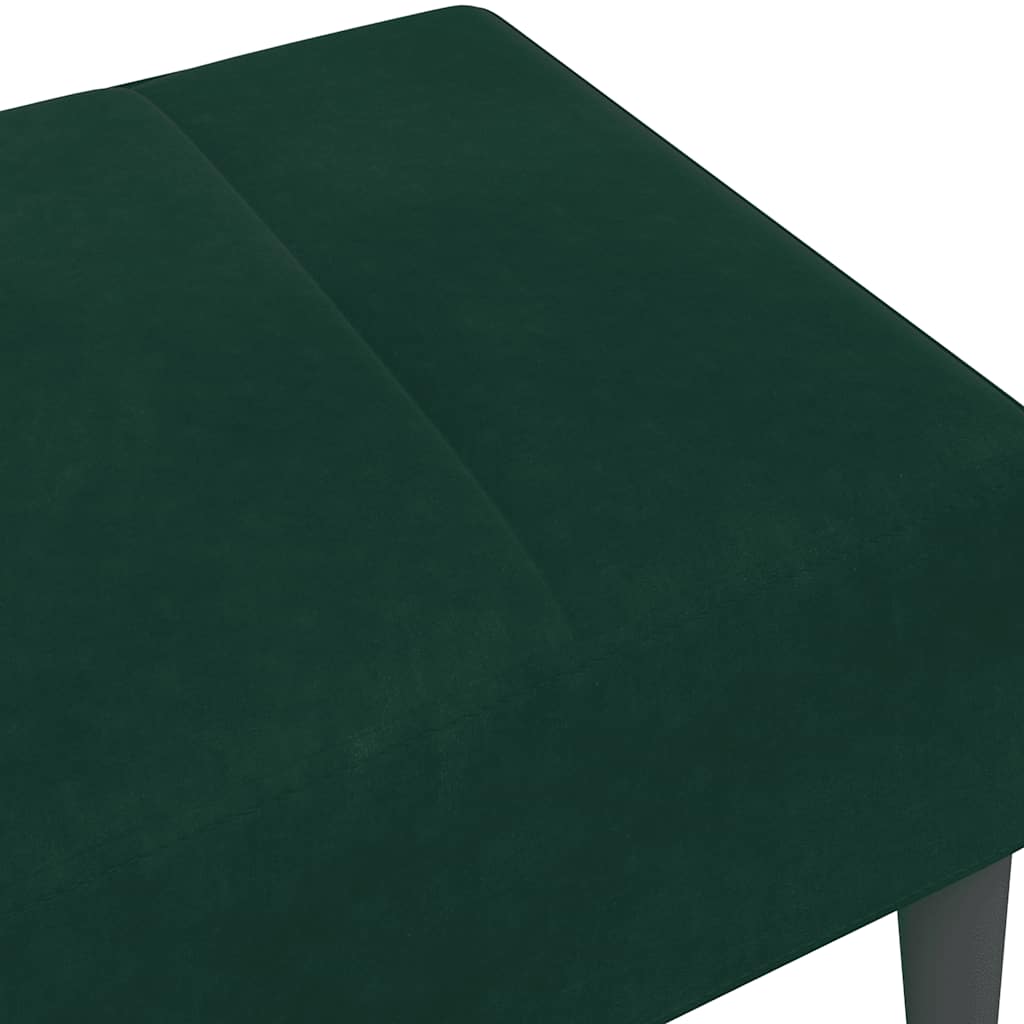 Repose-pied vert foncé 77x55x31 cm velours