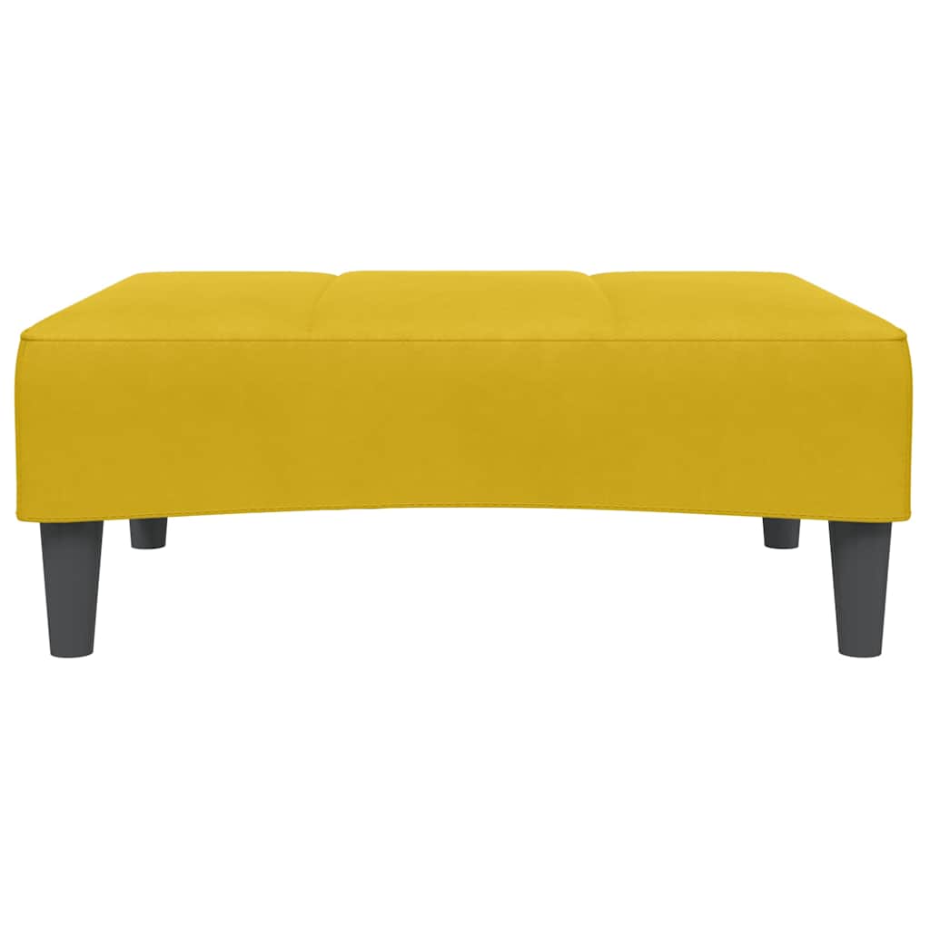 Repose-pied jaune 77x55x31 cm velours - XIOS