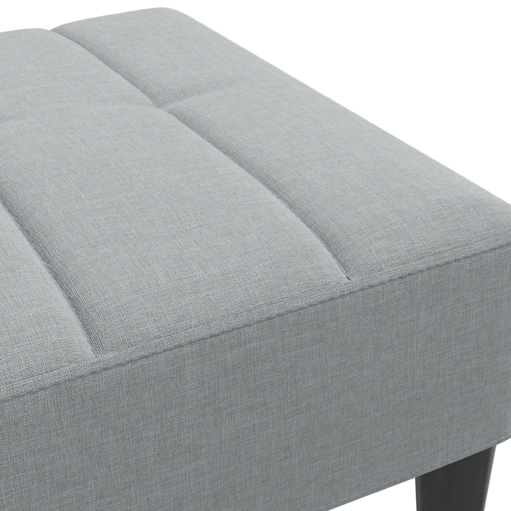 Repose-pied gris clair 77x55x31 cm tissu - XIOS