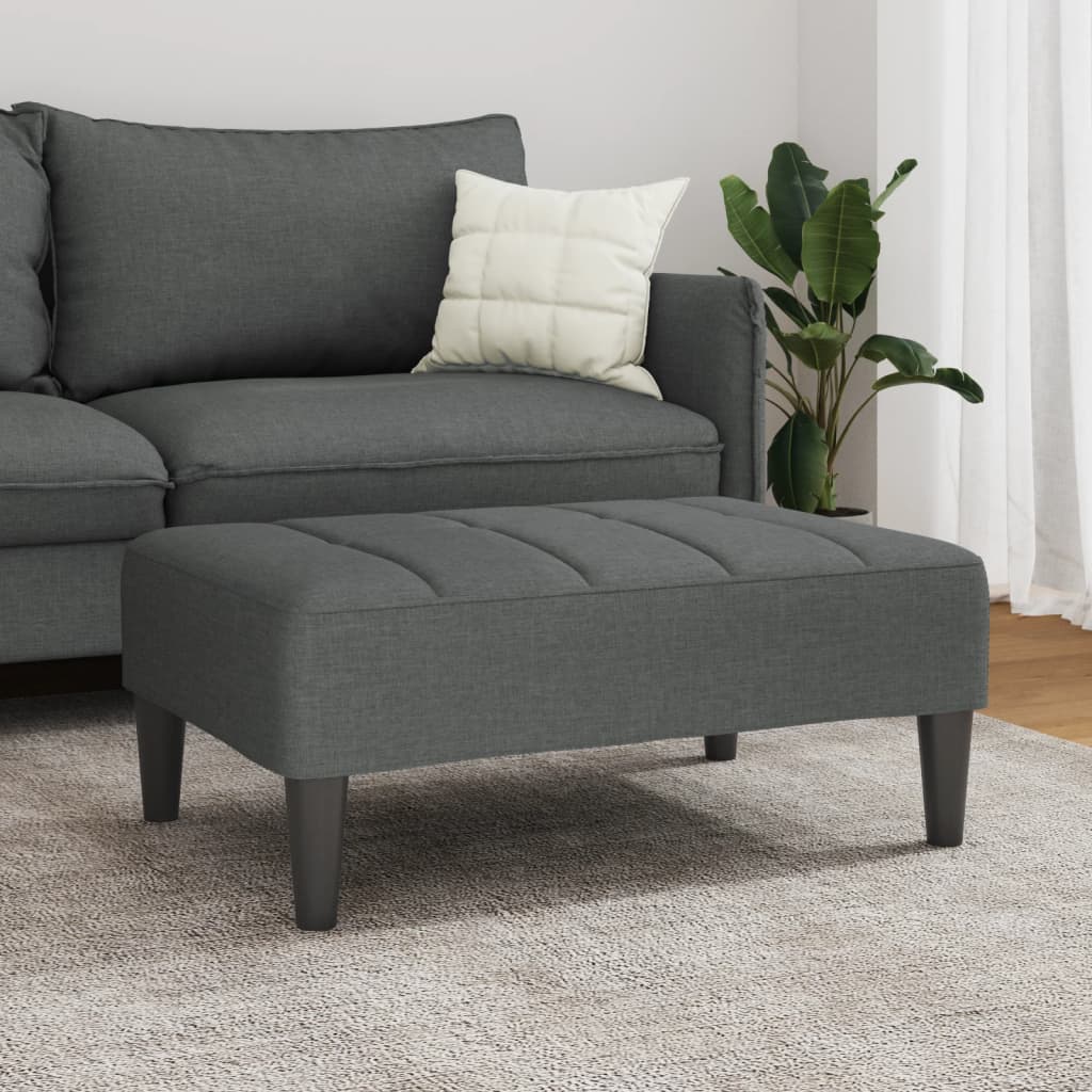 Repose-pied gris foncé 77x55x31 cm tissu - XIOS